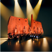 Calendrier Pharaons Temple de Louxor Nuit Paysage Photographi