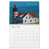 Calendrier Phares de la côte du Maine (Feb 2026)