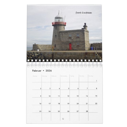 Calendrier Phares en Irlande (Feb 2026)