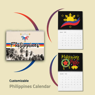 Calendrier Philippines Drapeau Philippin Fierté Nationale Art