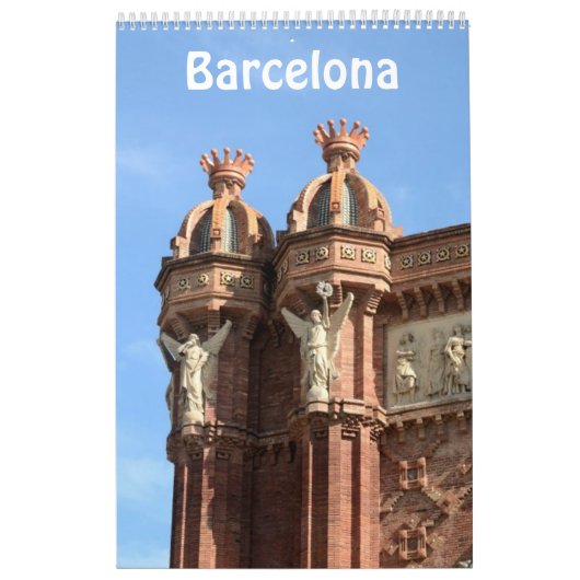 Calendrier photo 12 mois Barcelone, Espagne (Protection)