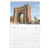Calendrier photo 12 mois Barcelone, Espagne (Mar 2026)