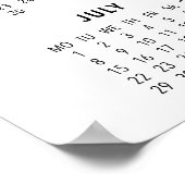 Calendrier photo 2019 1 page affiche rouge (Coin)