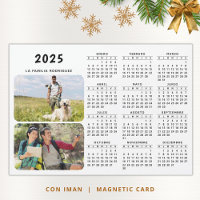 Calendrier photo 2025 en Magnet espagnol