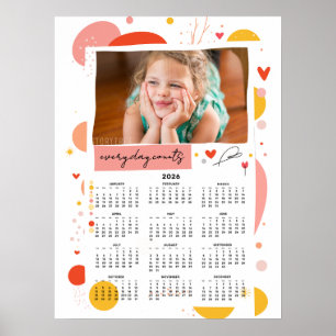 Calendrier Photo 2026 Chaque Jour Compte Affiche 1