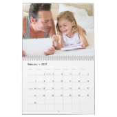 Calendrier Photo 2027 avec une image par mois Gris (Feb 2027)