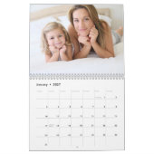 Calendrier Photo 2027 avec une image par mois Gris (Jan 2027)