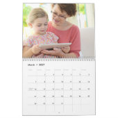 Calendrier Photo 2027 avec une image par mois Gris (Mar 2027)