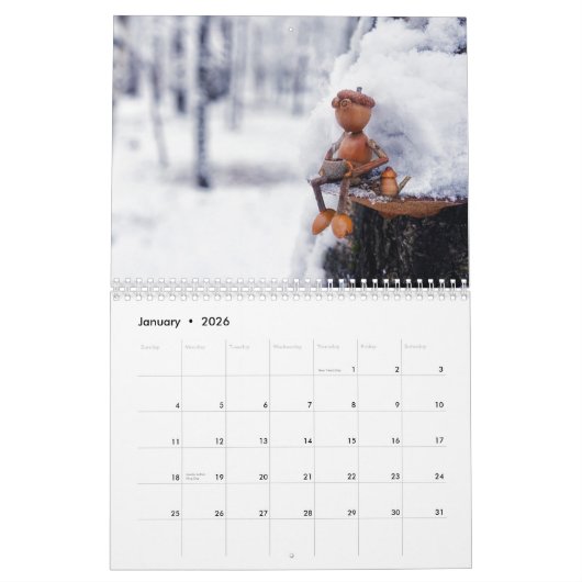 Calendrier photo Acorn Elves / Dubanci (Jan 2026)