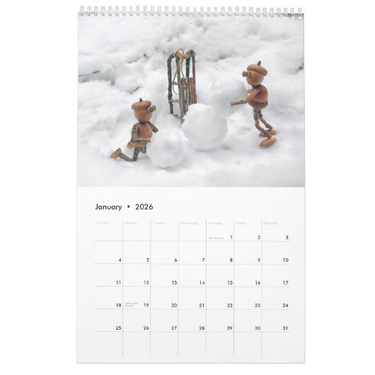 Calendrier photo Acorn Elves / Dubanci (Jan 2026)