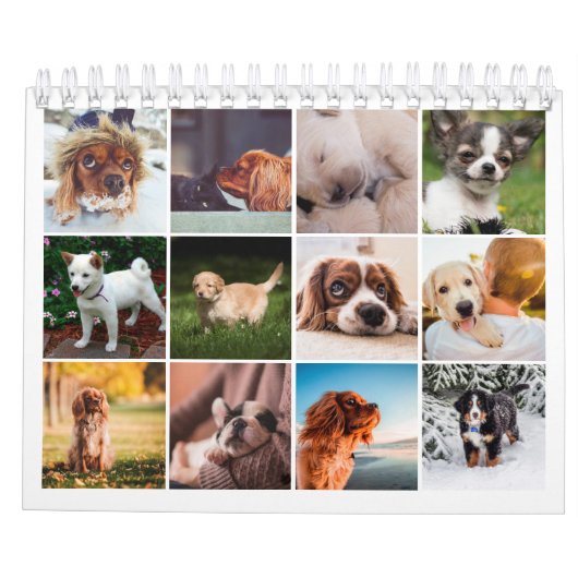 Calendrier photo avec chiot petit (Dos)