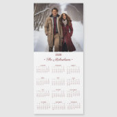 Calendrier photo classique 2025 Magnet rouge/blanc (Devant)