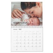 Calendrier Photo Collage de la première année du bébé Garde-f (Jan 2027)
