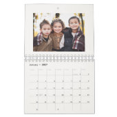 Calendrier Photo collage rustique monogramme photo (Jan 2027)
