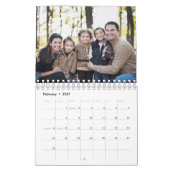Calendrier Photo collage rustique monogramme photo (Feb 2027)