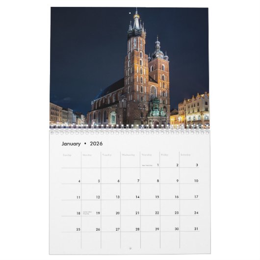 Calendrier photo Cracovie, Pologne (Jan 2026)