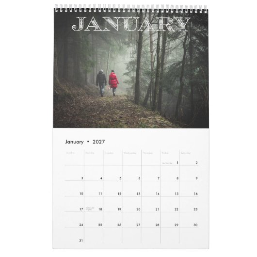 Calendrier photo de 12 mois (Jan 2027)