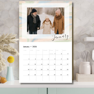 Calendrier photo de 12 mois – Cadeau pour grands-p