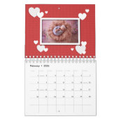 Calendrier Photo de couverture blanche moderne personnalisée (Feb 2026)