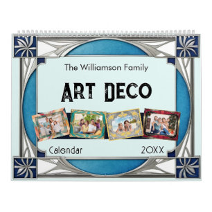 Calendrier Photo de famille Art Déco personnalisé