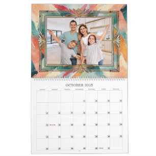 Calendrier Photo de famille Art Déco personnalisé