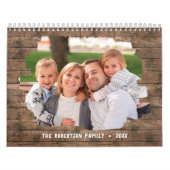 Calendrier Photo de famille Bois rustique 2024 (Protection)