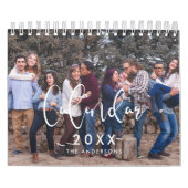Calendrier Photo de famille de calligraphie moderne 2026 (Protection)