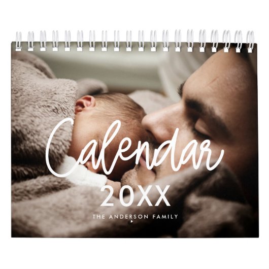 Calendrier Photo de famille de script moderne 2023 (Protection)