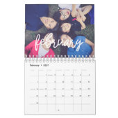 Calendrier Photo de famille de script moderne 2023 (Feb 2027)