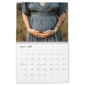 Calendrier Photo de famille Écriture élégante Noir  (Mar 2027)