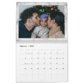 Calendrier Photo de famille en marbre élégant et moderne (Feb 2026)