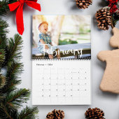 Calendrier photo de famille minimaliste moderne