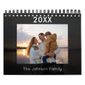 Calendrier photo de famille moderne Gris (Protection)