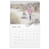 Calendrier Photo de famille moderne simple de 12 mois (Feb 2027)