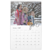 Calendrier Photo de famille moderne simple de 12 mois (Jan 2027)