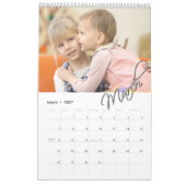 Calendrier Photo de famille moderne simple de 12 mois (Mar 2027)