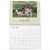 Calendrier photo de famille Pastel moderne (Mar 2027)