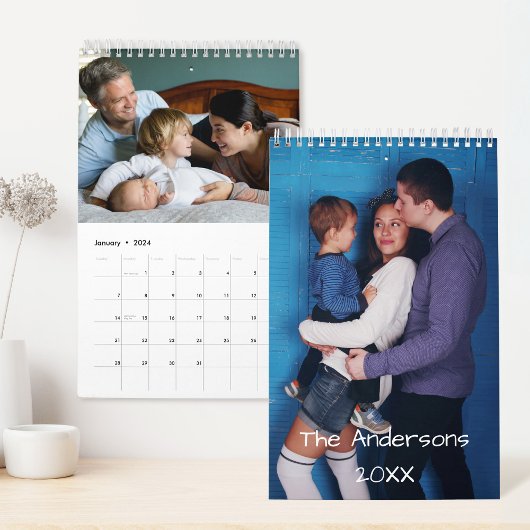 Calendrier photo de famille personnalisée