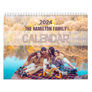 Calendrier Photo de famille personnalisée 2024 moderne Créez