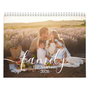 Calendrier Photo de famille personnalisée Gris clair person