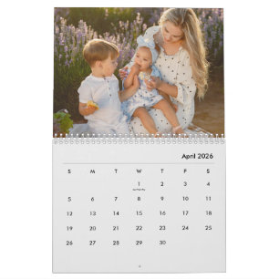 Calendrier Photo de famille personnalisée Gris clair person