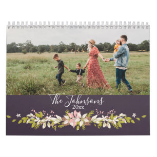 Calendrier Photo de famille rustique et élégante