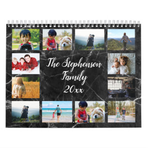 Calendrier Photo de la famille du marbre moderne