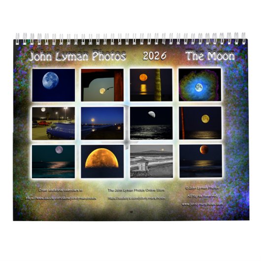 Calendrier photo de la Lune 2026 (Dos)