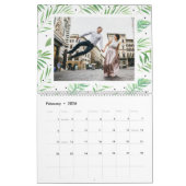 Calendrier Photo de l'année éditable des Feuilles tropicaux (Feb 2026)