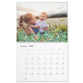 Calendrier Photo de l'année éditable des Feuilles tropicaux (Jan 2027)