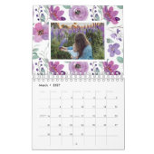 Calendrier photo de l'aquarelle florale (Mar 2027)