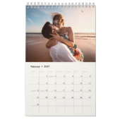 Calendrier Photo de mariage élégant moderne des jeunes mariés (Feb 2027)