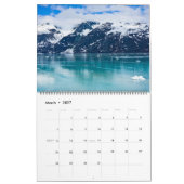 Calendrier Photo de nom de style script moderne en marbre dor (Mar 2027)