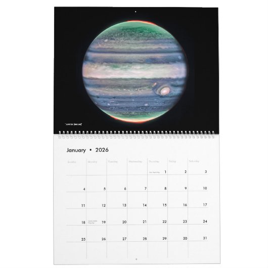 Calendrier Photo du télescope James Webb (Jan 2026)